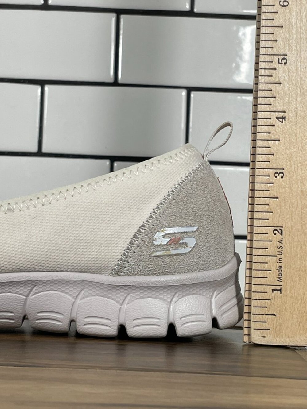 Skechers EZ Flex 3.0 Duchess Shoes Womens Size 8 Natural Comfort Slip On - Picture 10 of 13